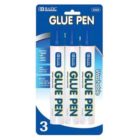 BAZIC PRODUCTS Bazic 2028   1.7 Oz. (50 mL) Glue Pen (3/Pack) Case of 24 2028